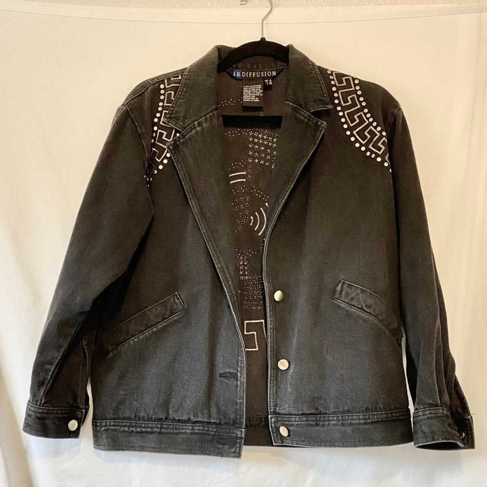 Black Denim Ib Diffusion Jacket - image 2